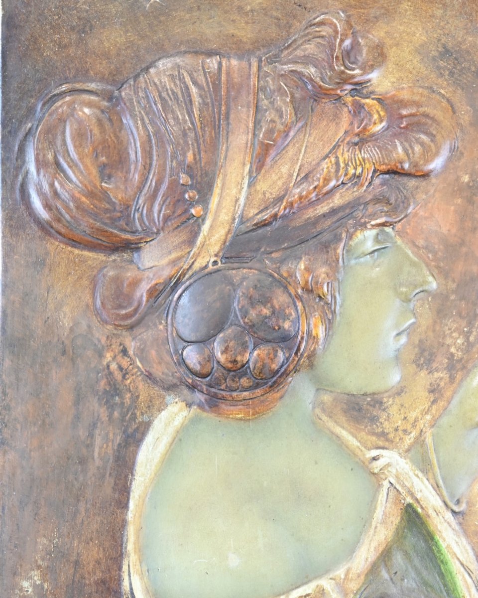 Goldscheider - Placca con Bassorilievo in Terracotta -Inizio XX Secolo-photo-2